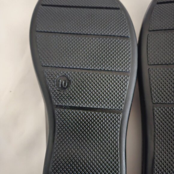 Aerocushion Memory Foam Women's Black Leather Open Back Slip-On Shoe 10M NWOB - Picture 10 of 11